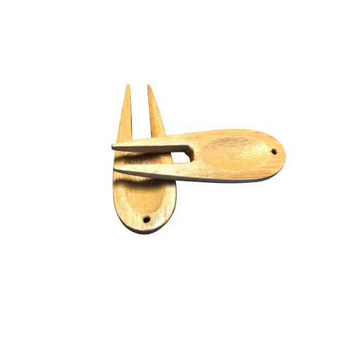 LL-Golf® 100 pieces Set Golf Divot Tool/Pitch Fork made of Bamboo