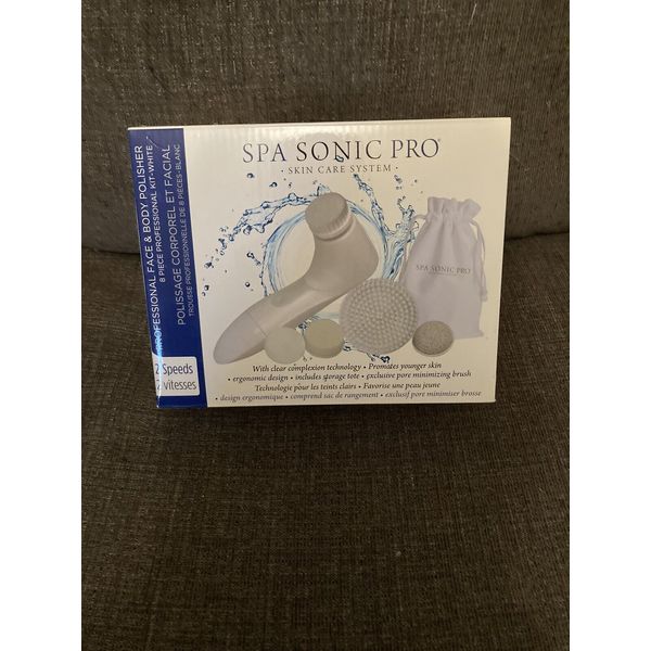 Spa Sonic Pro Skin Care System Professional Face & Body Polisher Cleanser