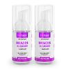 OrthoFoam Braces Cleaner - Cleans Under Metal, Ceramic or Clear Brackets & Wires. Can Brush or Rinse with & Use in Trays. Foaming Bubbles Whiten Teeth & Fight Plaque (2 Pack - 25 ml)