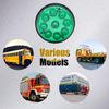 LED Side Marker Light 9 LED Track Position Lamp 12V 24V Waterproof Universal Green Light