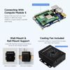 Waveshare Mini Base Board, Mini-WaComputer Designed for Raspberry Pi Compute Module 5 (NOT Included), Including Metal Case and Power Supply