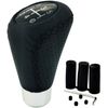 Lunsom PU Gear Shift Knob 5 Speed Shift Knob General Auto Manual Car (Black Stitching)