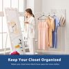 100 PCS Clothes Hangers Black Standard Clothes Hangers with Hooks Space Saving