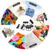 Plastic Cosmetic Jar 10*50ml, Transparent & Visible Sample Container Jar, Black Screw Cap Bottle with Sticker & Small Spoon, Suitable for Cosmetic/cream/gel/paste/beads/mineral Items Etc.