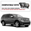 SOCKIR Left Driver Side Halogen Headlight Assembly Compatible with 2011 2012 2013 Dodge Durango w/o HID Black Housing