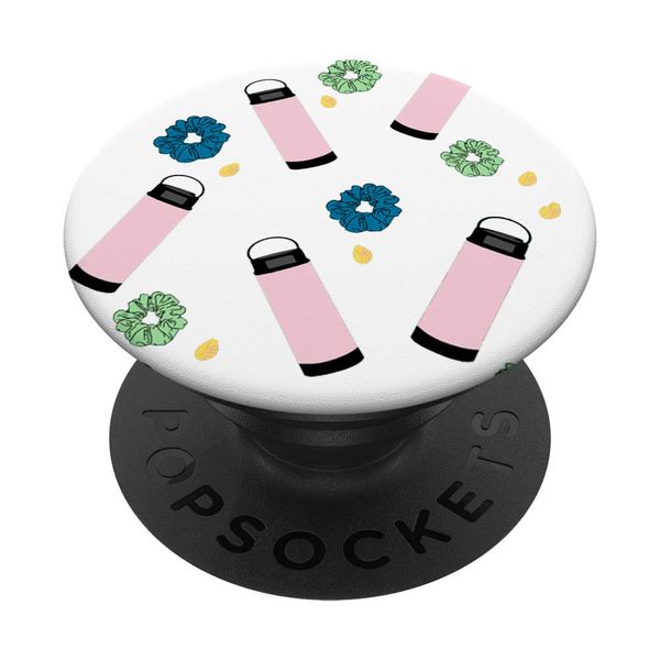 Scrunchie And Water Flasks Puka Shell Pattern Girls White PopSockets Swappable PopGrip