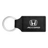 iPick Image Compatible with Honda Accord Rectangular Black Leatherette Key Chain