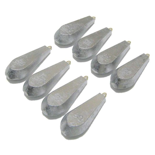 TSUNEYA Fishing Sinker [No. 30 8 Pieces] Set (Approx. 2.2 lbs (1 kg), Hexagonal Weights for Fishing, Sea, Rivers, Boats, Fishing Sinkers, Hexagon, Odawara No. 30 x 8 Pieces