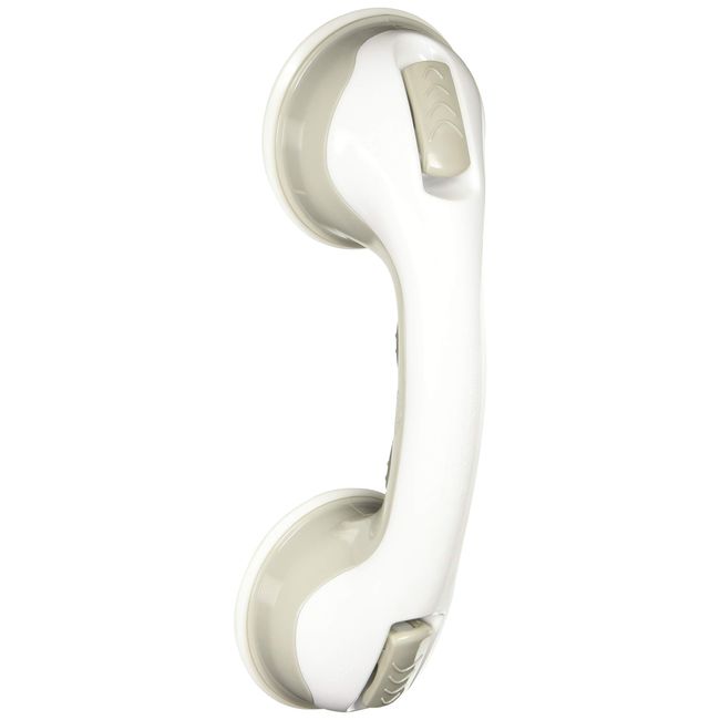 Safe-er-Grip Safe-er-Grip Changing Lifestyles Suction Cup Grab Bars for Bathtubs & Showers; Safety Bathroom Assist Handle, White & Grey, 12 inches