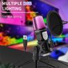 Professional Condenser Sound Podcast Studio Microphone For PC MSN Skype Zoom