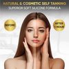Dolce Black Bronzer Tanning Lotion - Indoor/Outdoor for Tattoo & Color Fade Protection - Anti-Orange, Anti-Aging & Anti-Wrinkle Natural Tanning Bed Lotion
