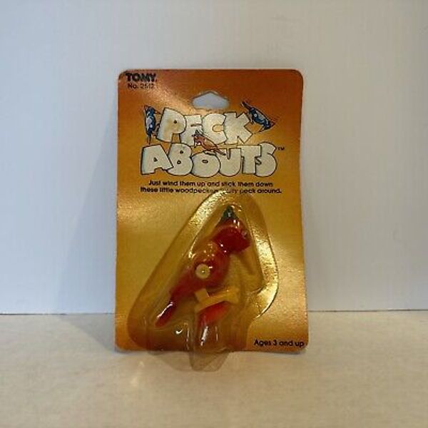 Tomy Peck Abouts Wind Up Bird Toy 1982 #2512 New in Box