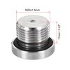sourcing map Stainless Steel Inner Hex Head M20x1.5 Pipe Fitting Plug with Seal Ring for Terminate Pipe Ends 2Pcs