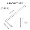 Dowsing Rod, 2 Pcs Adjustable Copper Divining Rods for Detector Water Witching Observe Hunting (Silver)