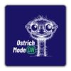 Shopagift Ostrich Mode ON Funny Joke 2 Pack Coasters - 9cm x 9cm