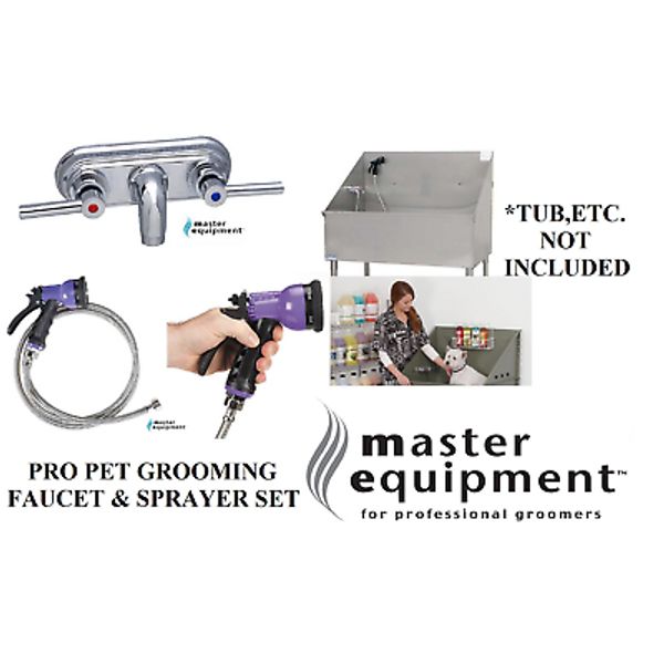 Pet GROOMER FAUCET&Stainless Steel Sprayer Hose&Valve Spray Nozzle Bath Tub PURP