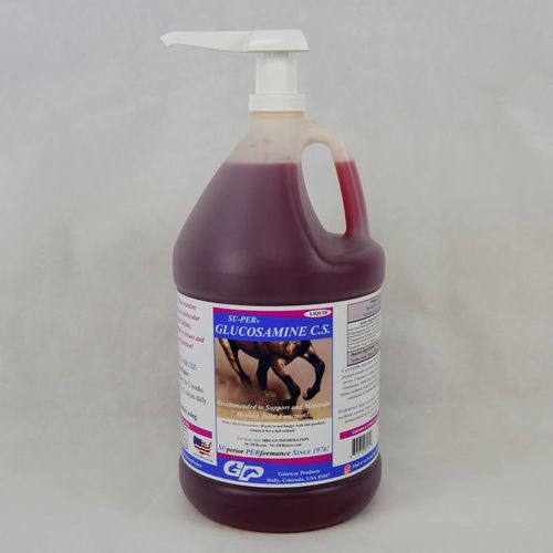 SU-PER Glucosamine C.S Joint Supplement for Horses - Supports Healthy Joints and Inflammatory Response - 1 Gallon + Pump
