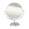 Merry No.5860 Tabletop Mirror, Round, Double Sided Magnifier, Approx. 2x Size, Silver, Body: 7.8 x 6.8 x 3.4 inches (198 x 173 x 87 mm), Mirror Surface: φ5.7 inches (145 mm)
