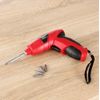 Household Tool Kit with Cordless Screwdriver Hammer Level Scraper Hex Keys Bits