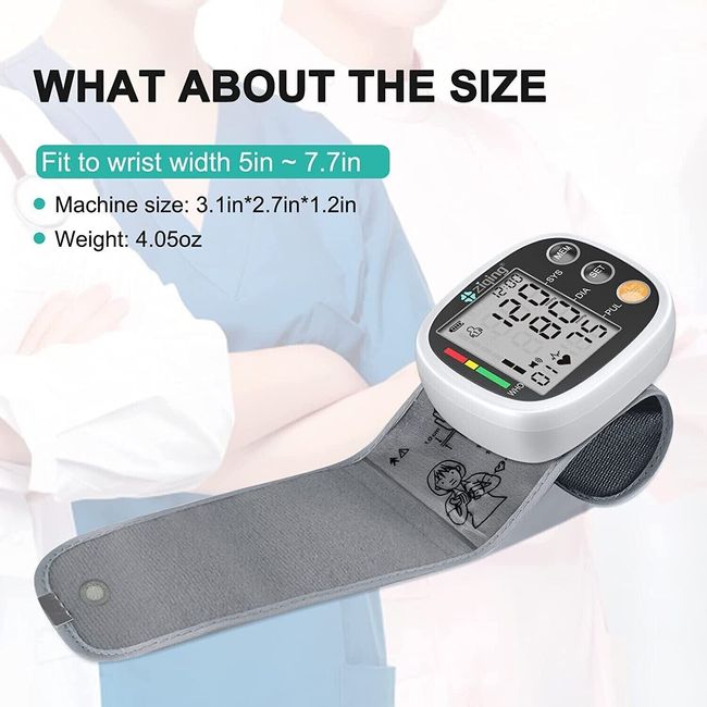 Digital Wrist Blood Pressure Monitor BP Cuff LCD Heart Rate Machine Tester  NEW