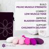 Kegel Exercise System - Pelvic Floor Exercises - Set of 6 Premium Silicone Kegel Exercise Weights & Control with Training Kit for Women: Beginners & Advanced