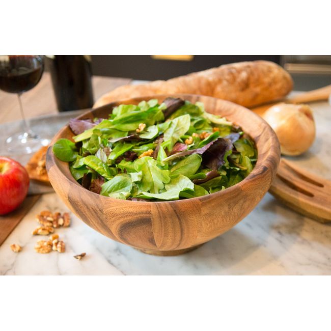 Ironwood Gourmet 28134 Extra Large Salad Bowl Acacia Wood