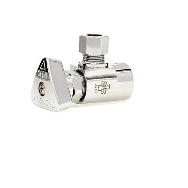 McGuire LFBV02 1/2" IPS x 3/8" OD Brass Angle Supply Stop Valve