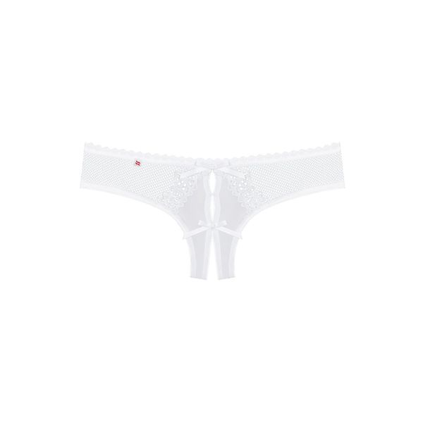 Obsessive Damen Alabastra Open Thong Unterwäsche, White, L/XL (1er Pack)