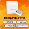 Cando Wireless Kinetic Light Switch & Zigbee Compatible RF Receiver Module Kit | No Wiring or Batteries for switch | Easy Installation & Eco-Friendly Lighting Control | Modern Customisable Lights