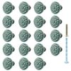 Piutouyar Green Ceramic knobs, Kitchen Cabinet Knobs, Retro Dresser Knobs, Drawer Knobs, Furniture Knobs and Pulls for Drawer, Dressers, Cupboard, Closet, 34mm / 1.3Inch Diameter(15Pcs)