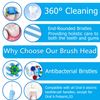 Replacement Toothbrush Heads Compatible with Braun Oral b 7000/Pro 1000/9600/ 5000/3000/8000/Genius and Smart Electric Toothbrush, 16 Pcs (White)