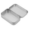 JOIKIT 20Pcs Rectangular Metal Empty Hinged Tins, 9.5 x 6 x 2cm Silver Mini Tin Box, Metal Storage Tin, Basic Necessities Home Storage Organizer Mini Box Set