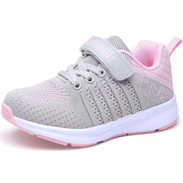 Hallenturnschuhe 32 Mädchen Sportschuhe Kinder Schuhe Mädchen Turnschuhe Hallenschuhe Laufschuhe Mesh Fitness Sport Girl Indoor Outdoor Shoes Grau Rosa