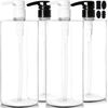 4 Pack Pump Bottles Plastic 32oz Leak-Proof Reusable for Shampoo Liquid Soap