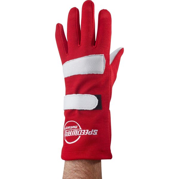 Speedway Motors Red Nomex Racing Gloves, Single Layer, Large