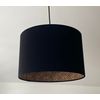 Black Velvet Leopard Print Drum Lampshade