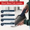 The Felt Store 8mm Long-Lasting Wool Felt Insoles for Men and Women, Warm Wool Boot Insoles for Winter, Adjustable Wool Insoles, 2 Pair - Size 7