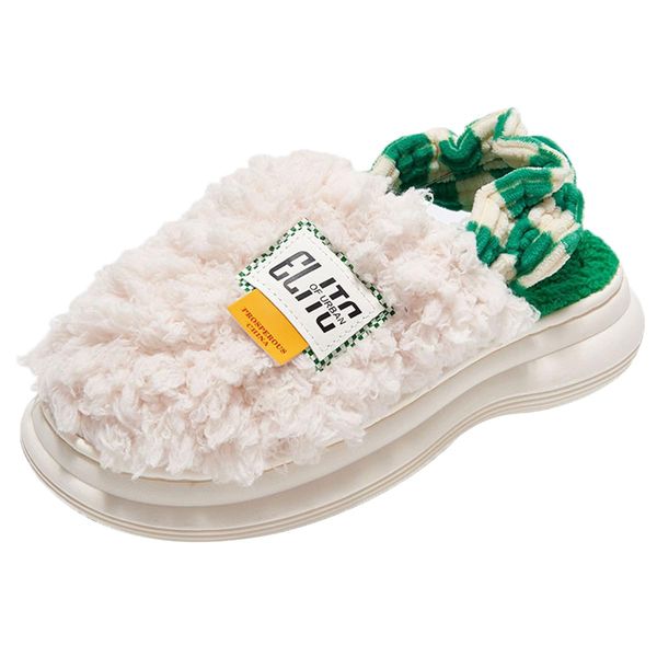 Solo Sapiens Women's Slippers, Sandals, Room Shoes, Warm, Chunky Platform Sandals, Outdoors, Outdoors, Indoors, Outdoors, Outdoors, Cold Protection, Stylish, Cute, white