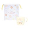 T'S Factory Sumikko Gurashi Plastic Cup & Drawstring Set, Bear Cafe SG-5526533KC