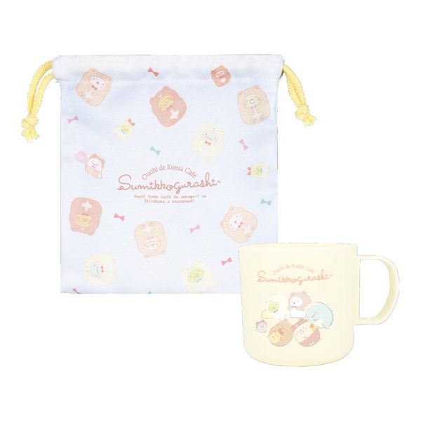 T'S Factory Sumikko Gurashi Plastic Cup & Drawstring Set, Bear Cafe SG-5526533KC