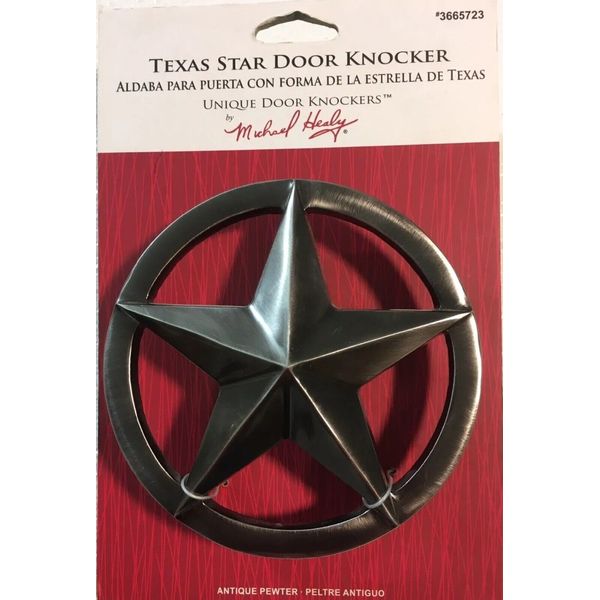 TEXAS Lone Star Door Knocker ~ Solid Brass ~ Michael Healy Designs NIB