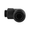 M ugast 90 Degrees G1/4'' Thread Rotary Elbow Fitting, Extender Connector Adapter for PC Water Cooling(Black)
