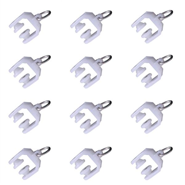 50PCS Curtain Rail Track Pulley Silent Pulley Curtain Hooks Curtain Rail Gliders for Windows Shower Curtains Room Divider DIY Mounting Accessories