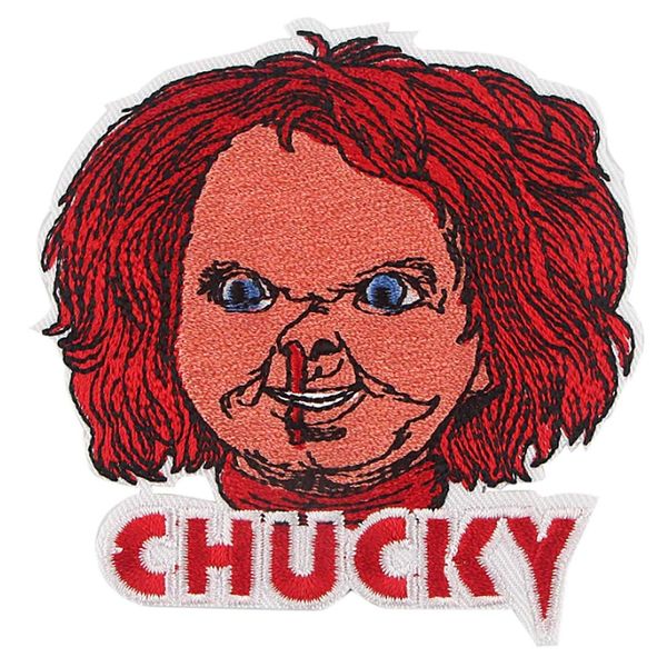 Chucky Face Classic Horror Character Embroidered 3.5" Tall Iron on PatchQ