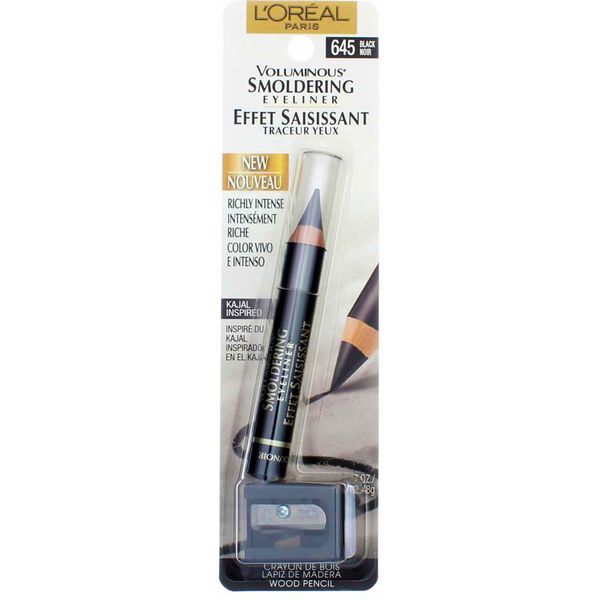 4 Pack L'Oreal Paris Voluminous Smoldering Eyeliner, Black 645, 0.087 oz