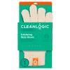 CleanLogic Exfoliating Bath and Shower Gloves, Certified Organic, 1 Pair (Pack of 6)