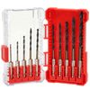 PowerSpirit PSDL1 Drill Bit Set, Hexagonal, Woodworking, Metal, Set of 10