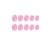 24pcs Short Square False Nails Pink Stick on Nails Press on Nails Removable Glue-on Nails Fake Nails Women Girls Nail Art Accessories