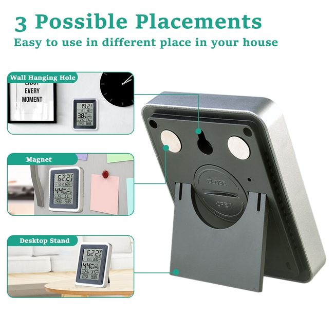 Desk Wall Mount Thermometer Hygrometer Electronic LCD Digital