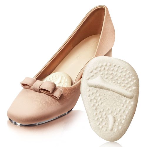 PrettSole 2 Pairs Metatarsal Pads, Ball of Foot Cushions, Self Adhesive Shoe Insert to Relieve Forefoot Pain, Comfort Gel Foot Pad for Women High Heel, Sandals